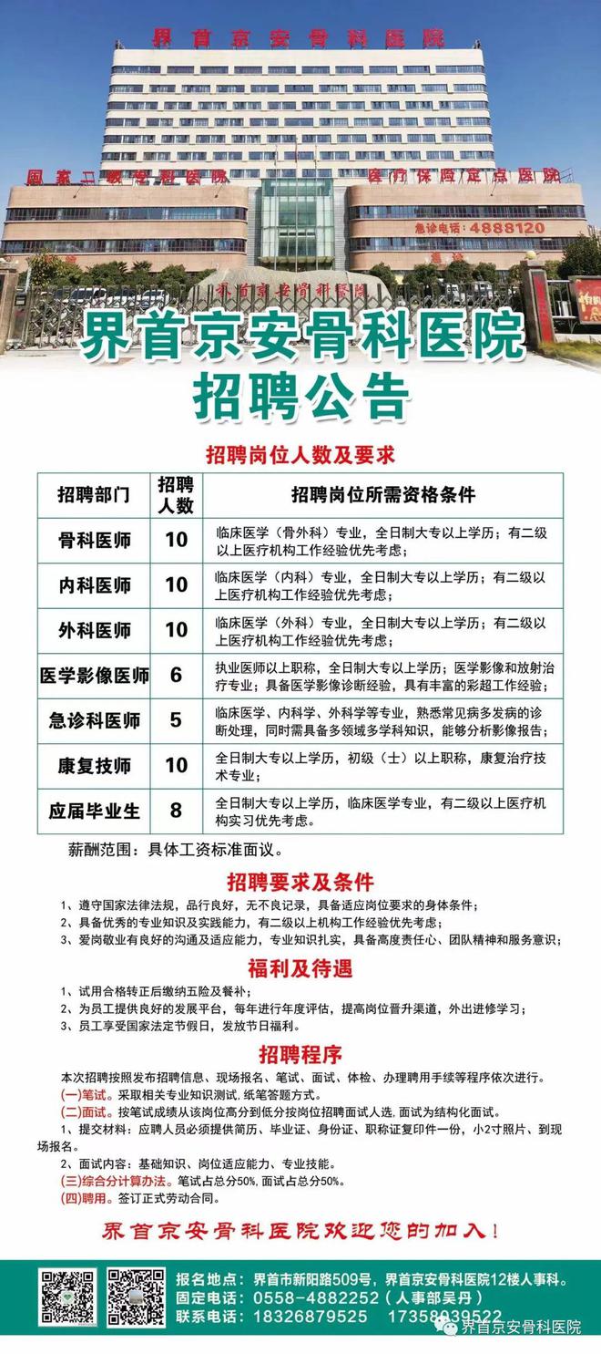 最新醫院招聘信息匯總